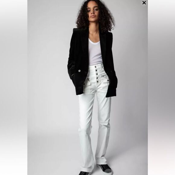 $248 Zadig & Voltaire Eyes Eco Jeans Size 29 New - Picture 1 of 15